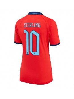Ženski Nogometna dresi replika Anglija Raheem Sterling #10 Gostujoči SP 2022 Kratek rokav